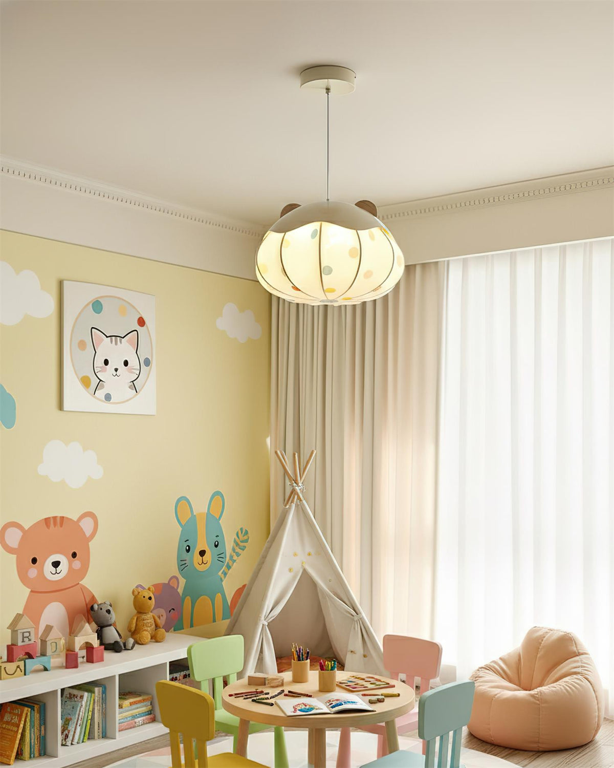 Bubbly Sky Wood Pendant Lamp — product view 8
