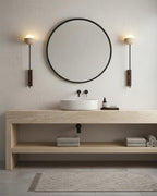 Globe Stem Travertine Wall Lamp — product view 2