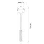 Globe Stem Travertine Wall Lamp — product view 5