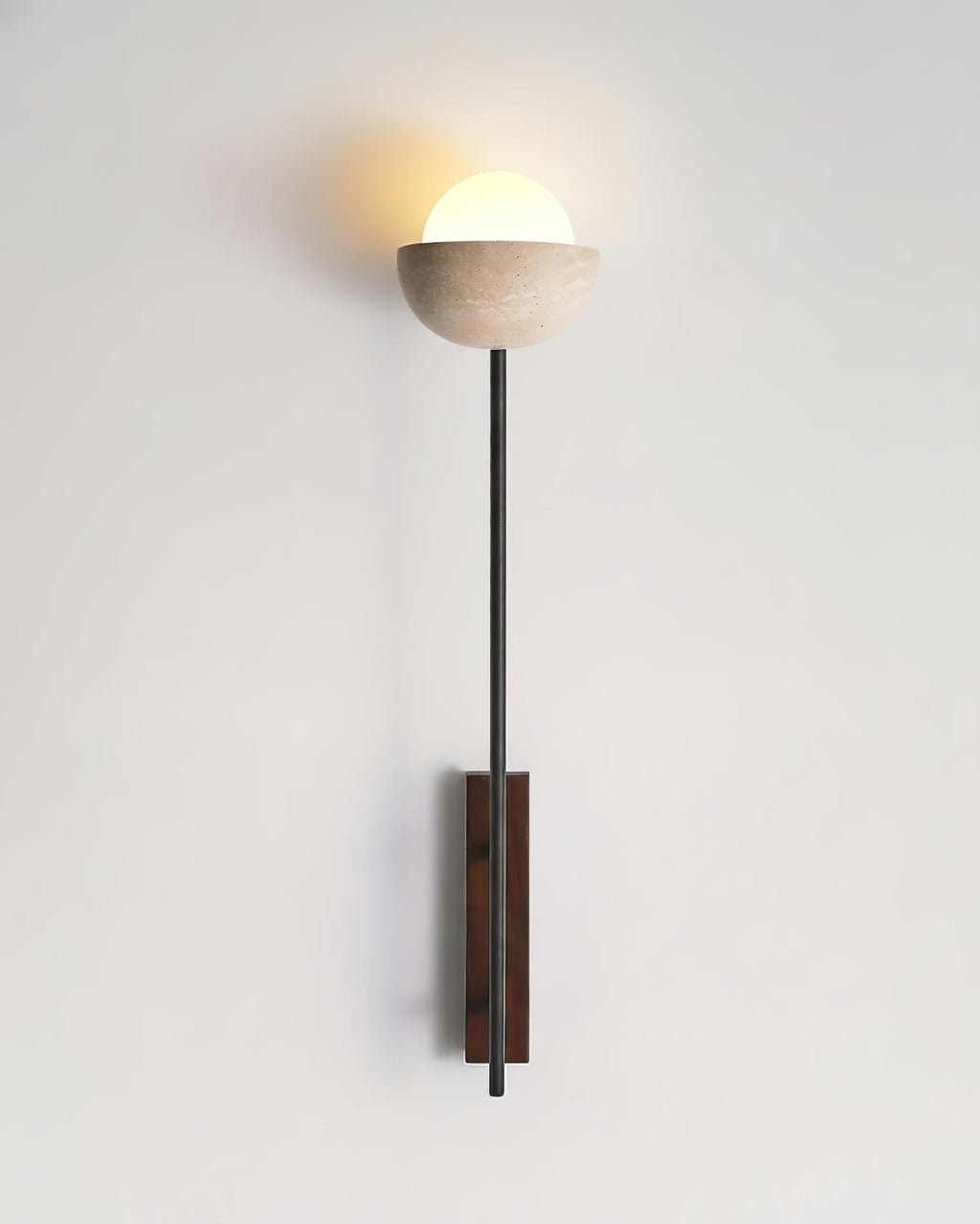 Globe Stem Travertine Wall Lamp — product view 12