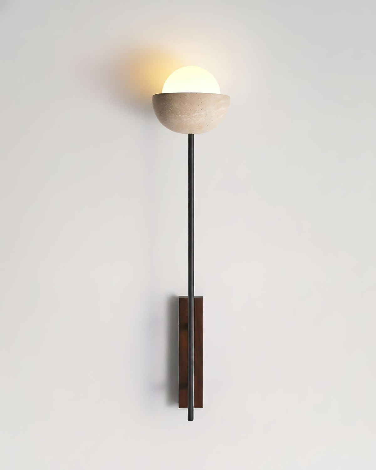 Globe Stem Travertine Wall Lamp — product view 12