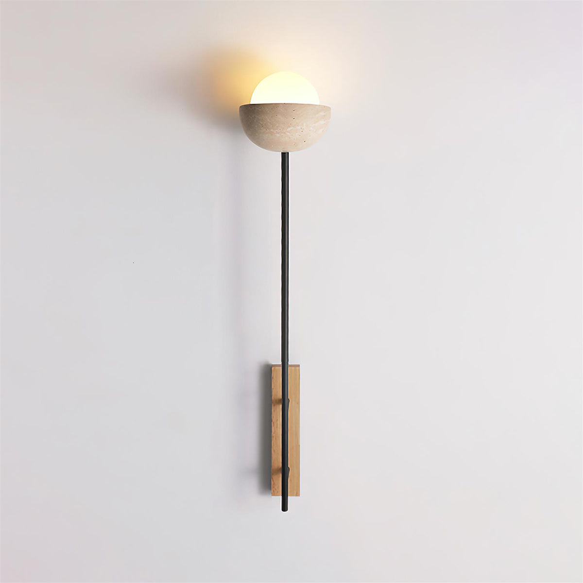 Globe Stem Travertine Wall Lamp — product view 13