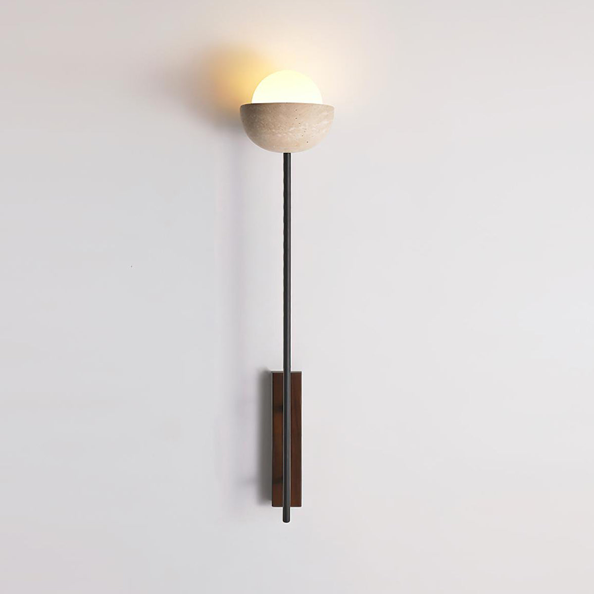 Globe Stem Travertine Wall Lamp — product view 14