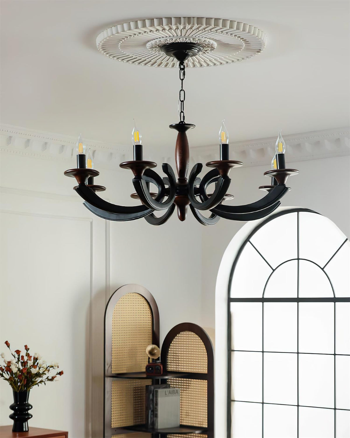 Eldric Wood Chandelier — product view 3