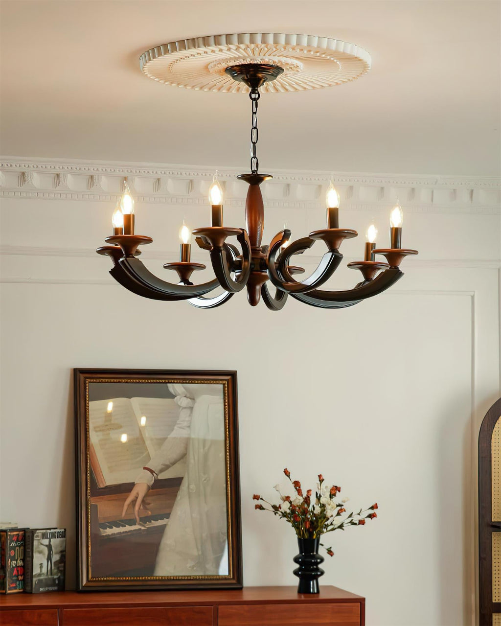 Eldric Wood Chandelier — product view 4