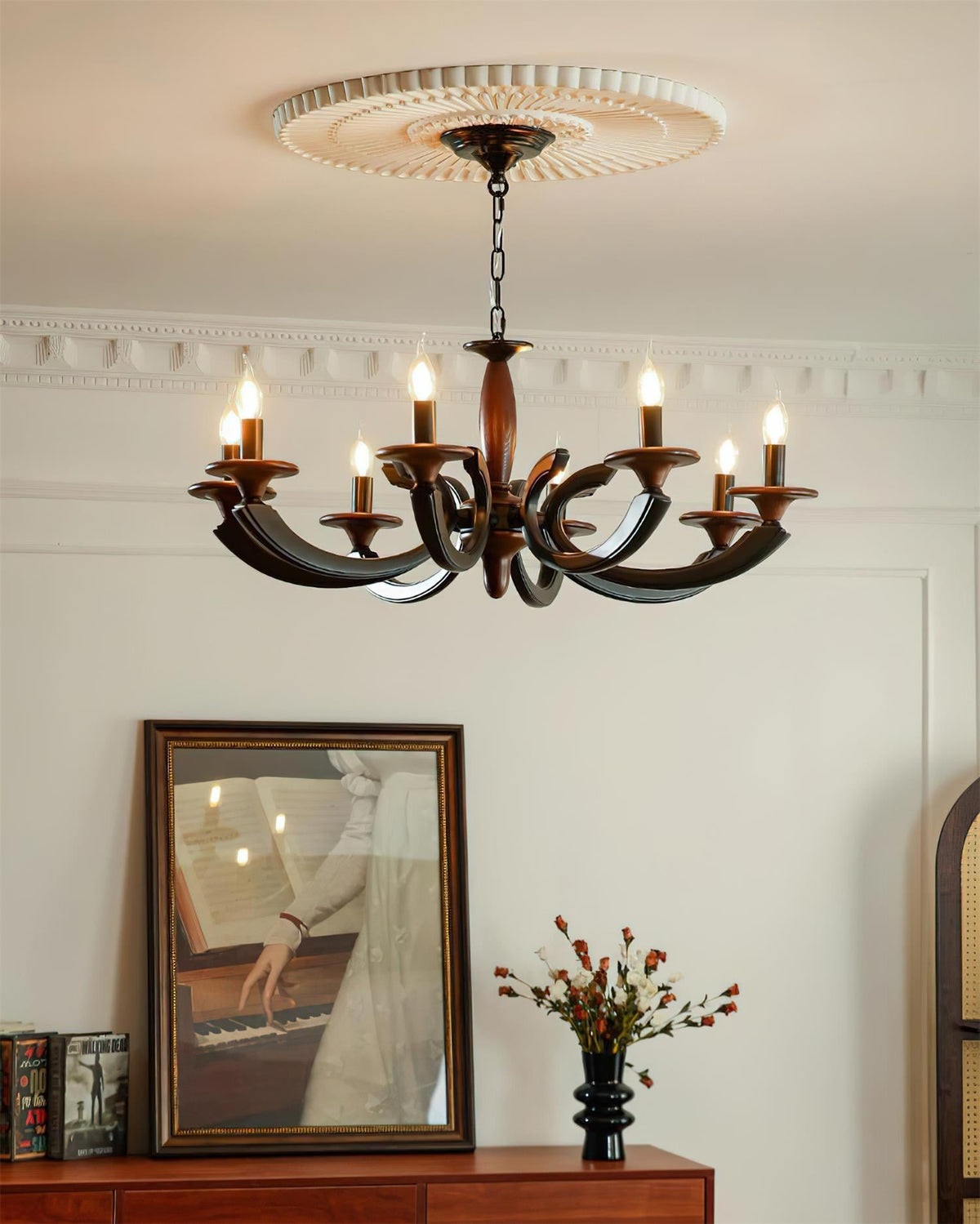 Eldric Wood Chandelier — product view 4