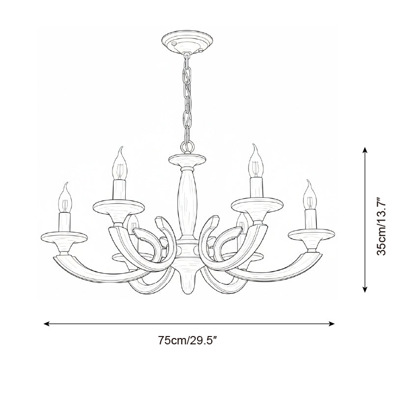 Eldric Wood Chandelier — product view 6