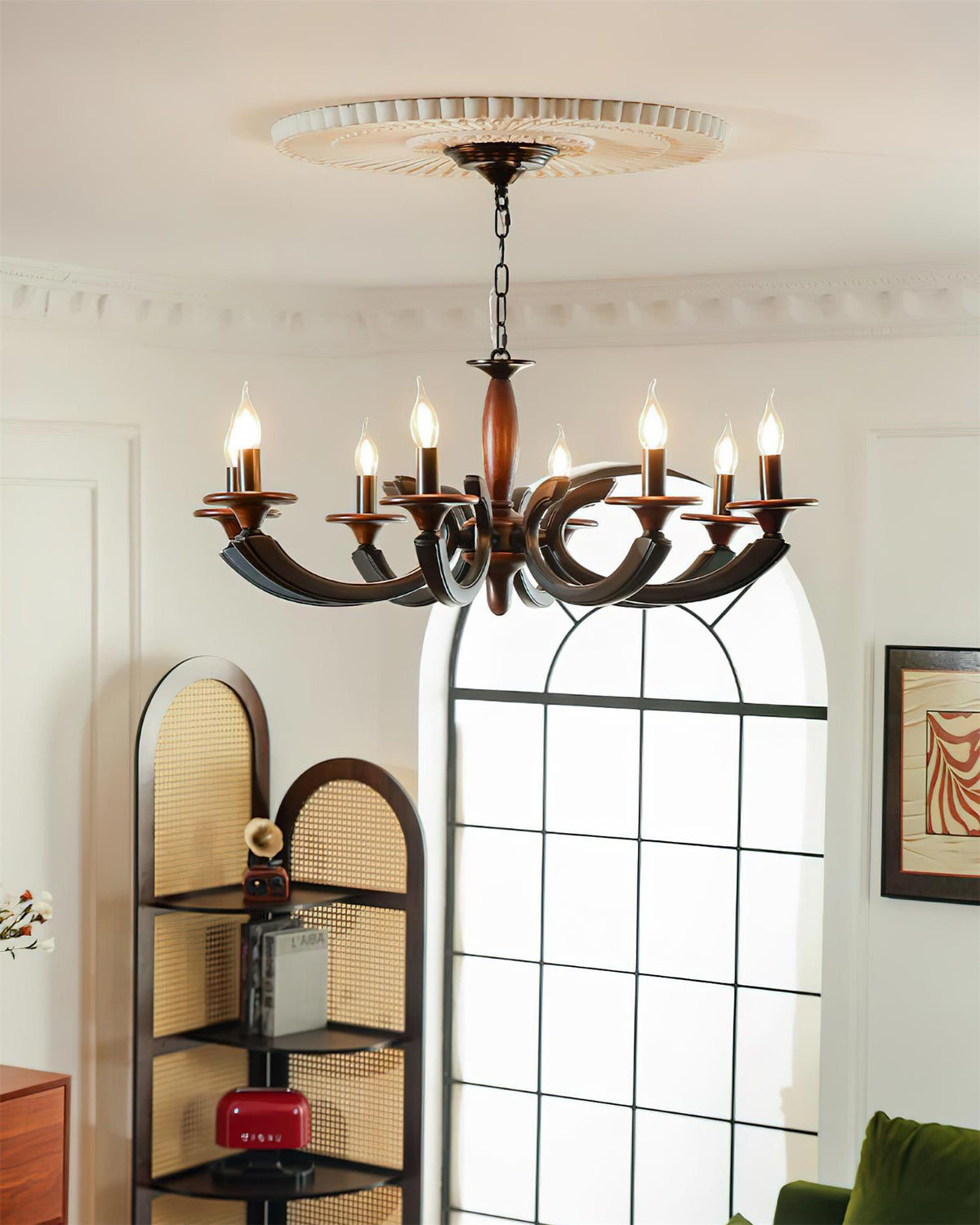 Eldric Wood Chandelier — product view 8