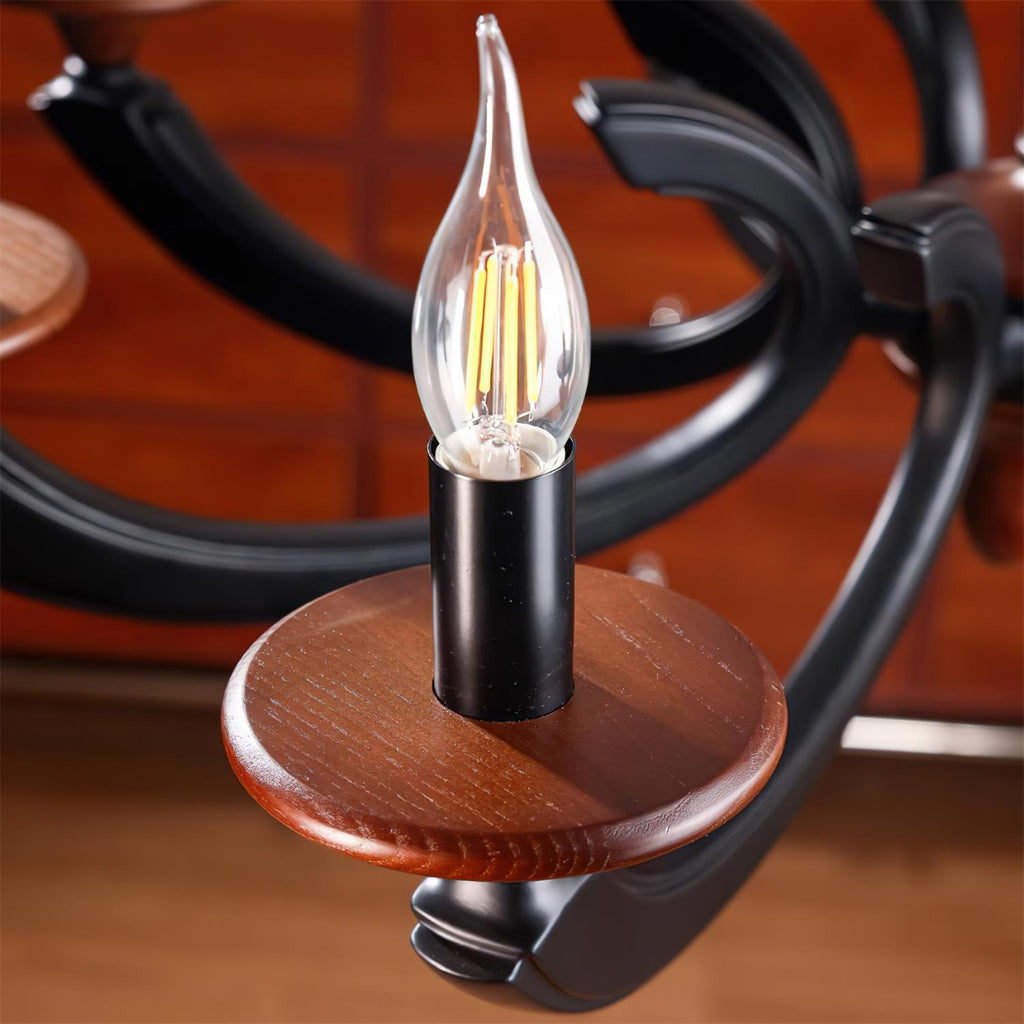 Eldric Wood Chandelier — product view 9