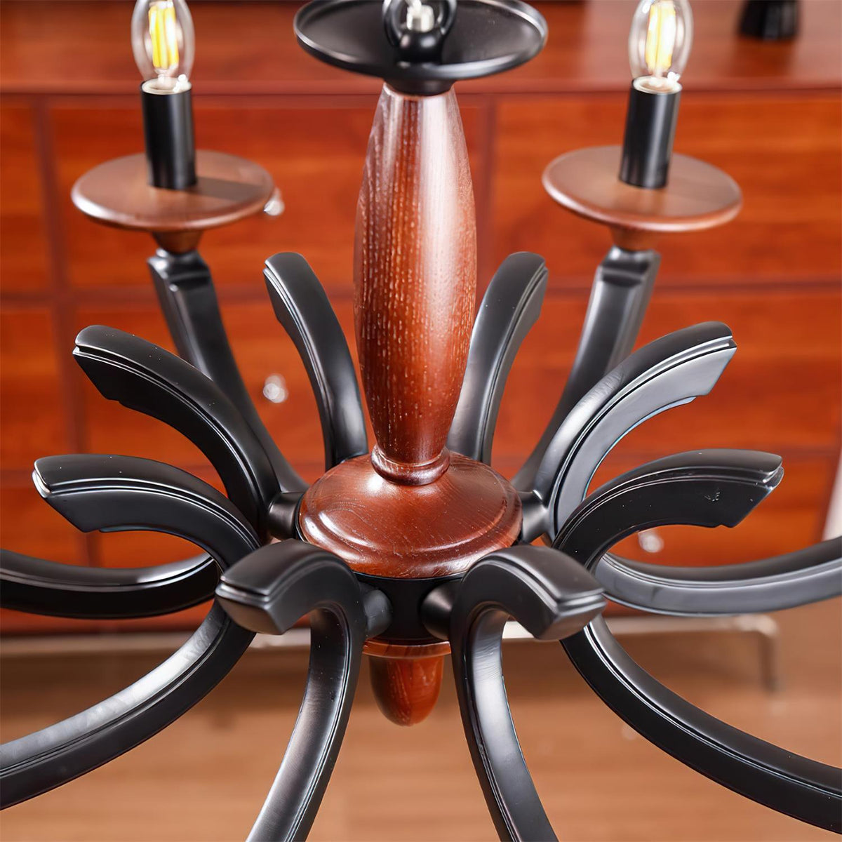 Eldric Wood Chandelier — product view 10