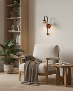 Arc Disc Travertine Wall Lamp — product view 4