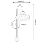 Arc Disc Travertine Wall Lamp — product view 5