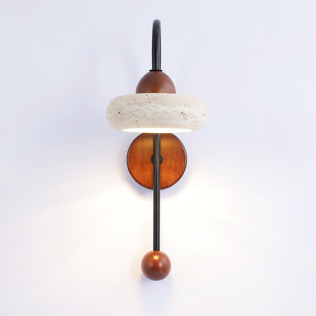 Arc Disc Travertine Wall Lamp — product view 9