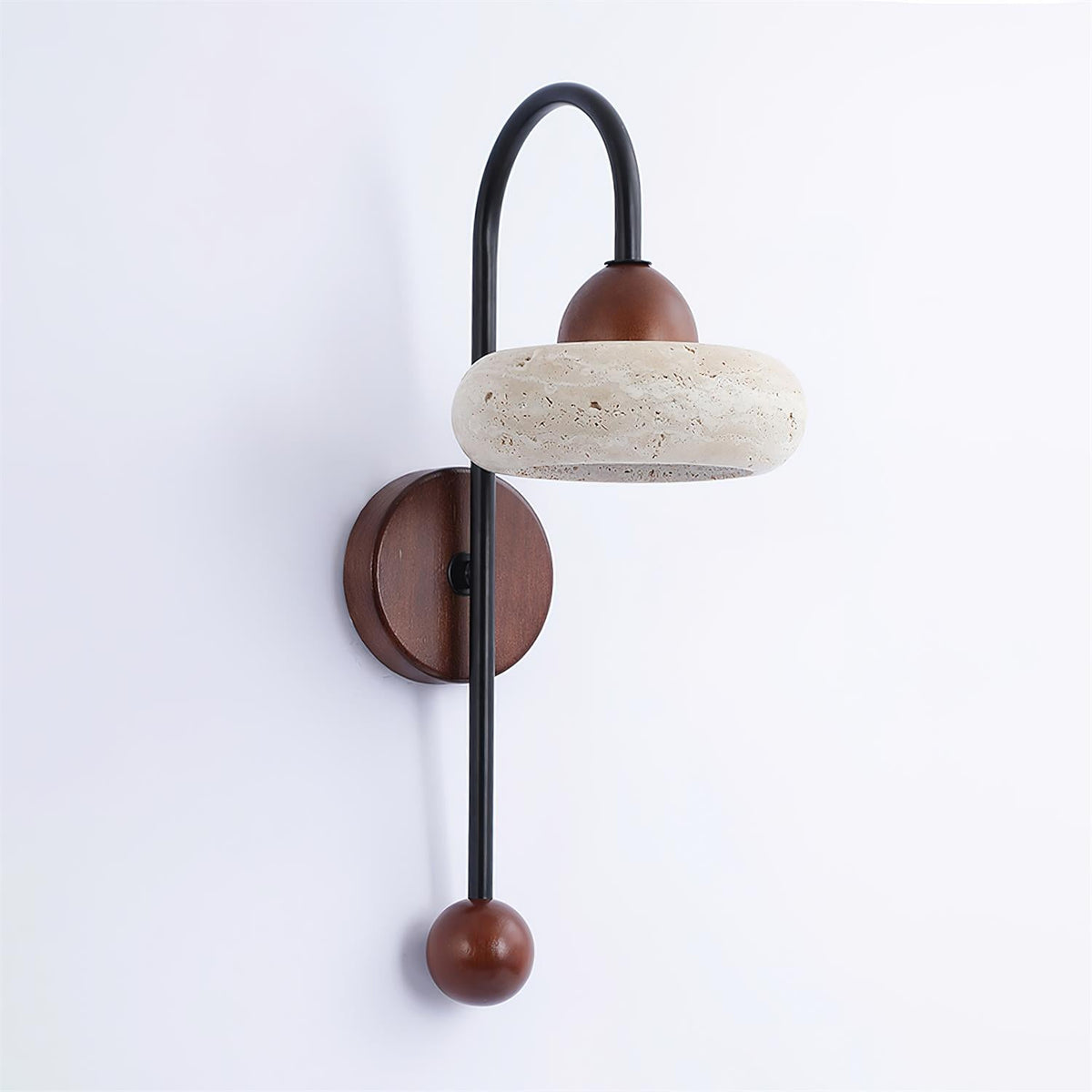 Arc Disc Travertine Wall Lamp — product view 10