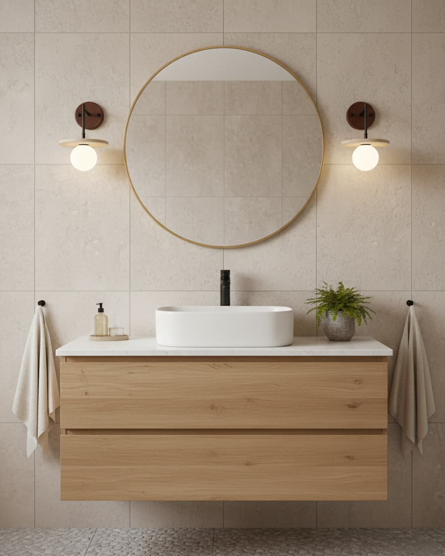 Ravine Travertine Wall Lamp — product view 2