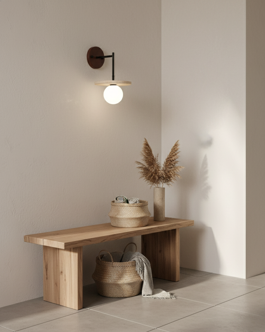Ravine Travertine Wall Lamp — product view 7