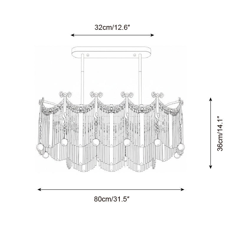 Imperial Cascade Crystal Chandelier — product view 5
