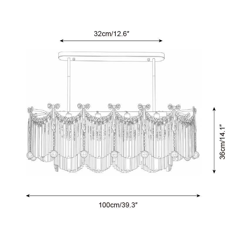 Imperial Cascade Crystal Chandelier — product view 6