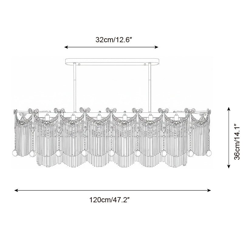 Imperial Cascade Crystal Chandelier — product view 7