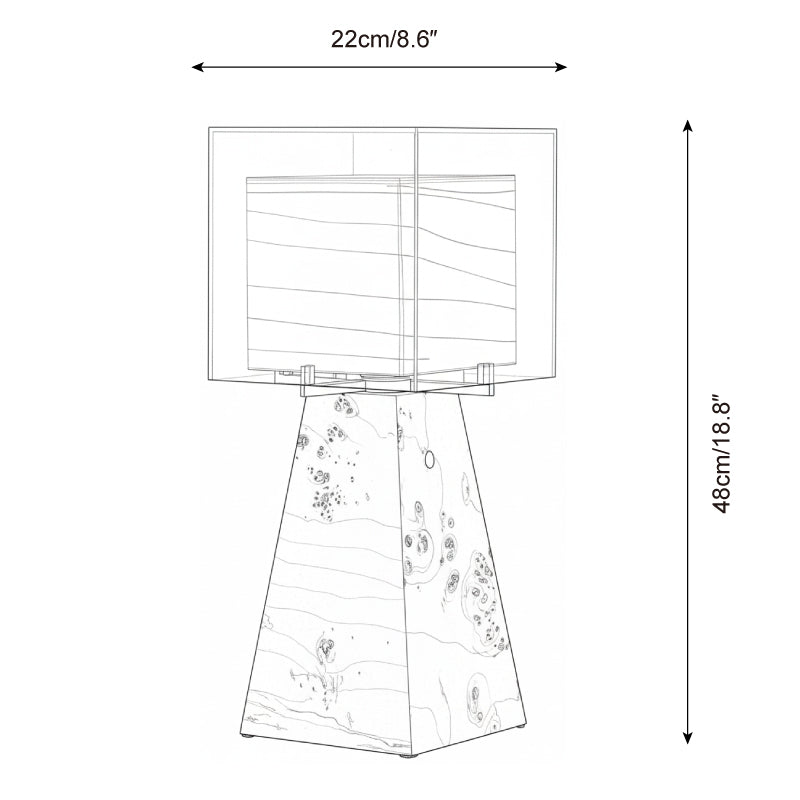 Burlspire Glass Table Lamp — product view 5