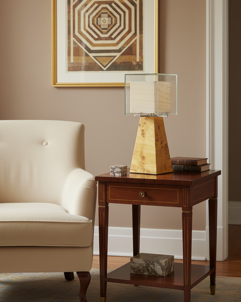 Burlspire Glass Table Lamp — product view 9