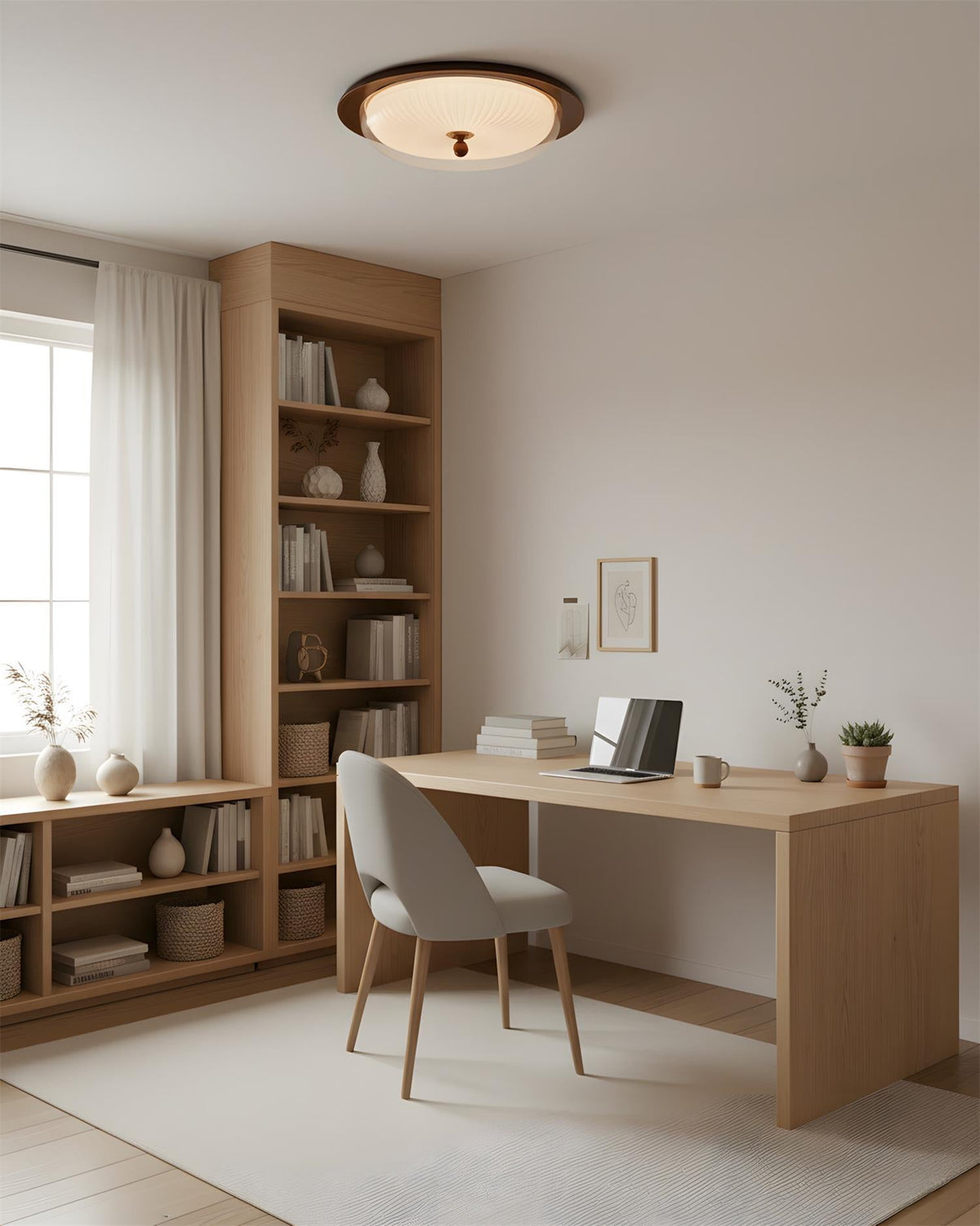 Crestfold Wood Ceiling Lamp — product view 7
