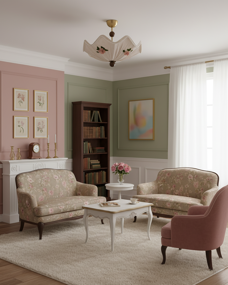 RoseLace Wood Ceiling Lamp — product view 3
