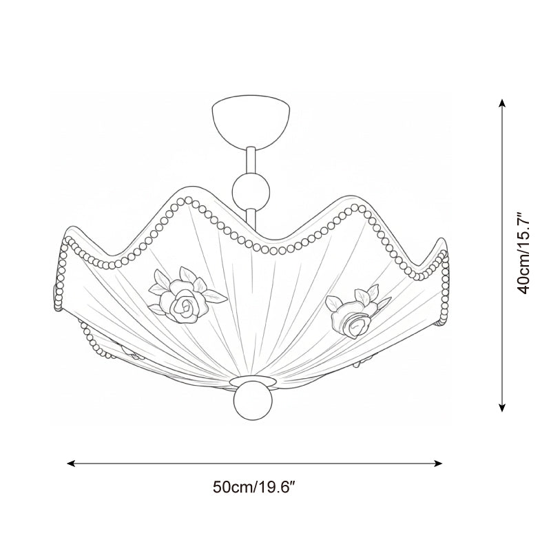 RoseLace Wood Ceiling Lamp — product view 5