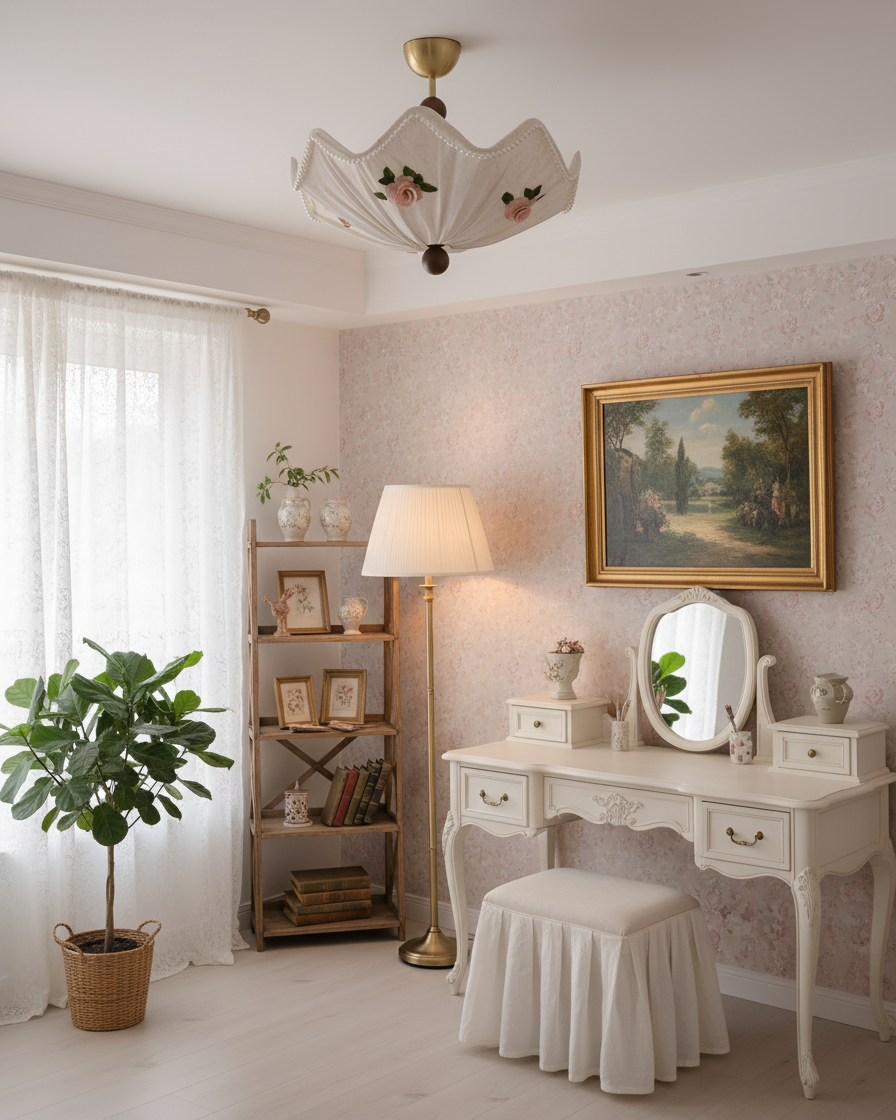RoseLace Wood Ceiling Lamp — product view 7