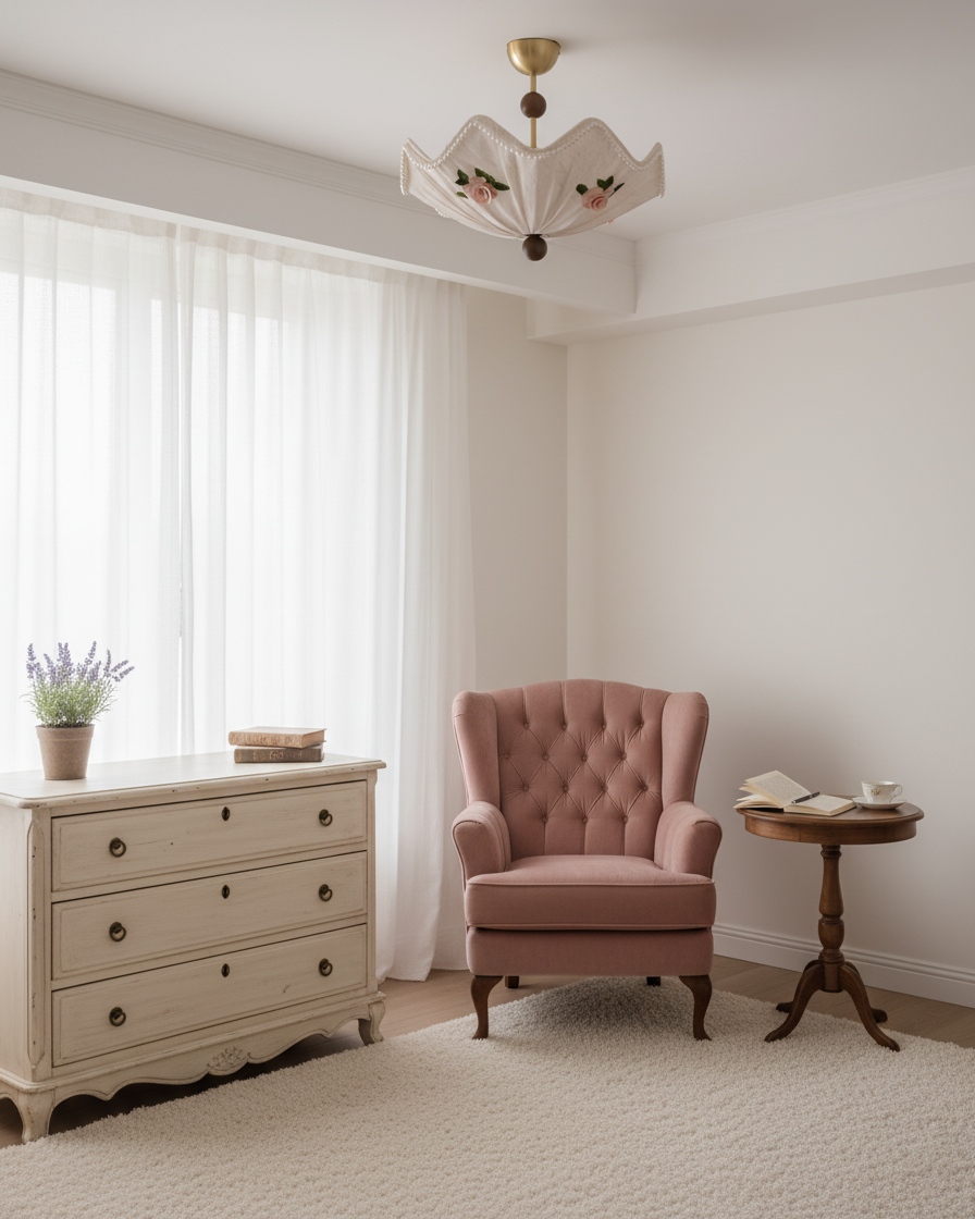 RoseLace Wood Ceiling Lamp — product view 11