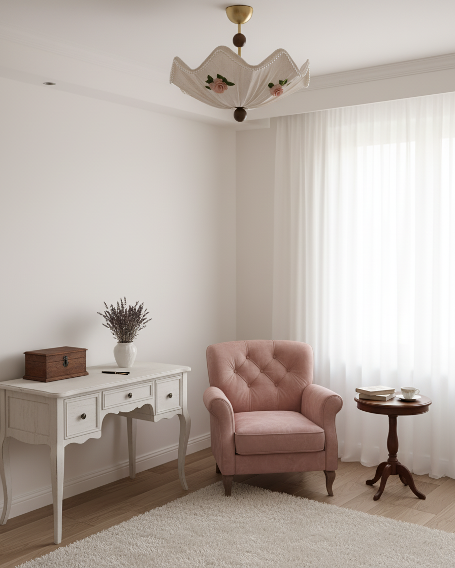 RoseLace Wood Ceiling Lamp — product view 12