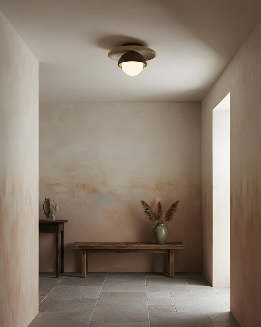 Cavara Travertine Ceiling Lamp — product view 4