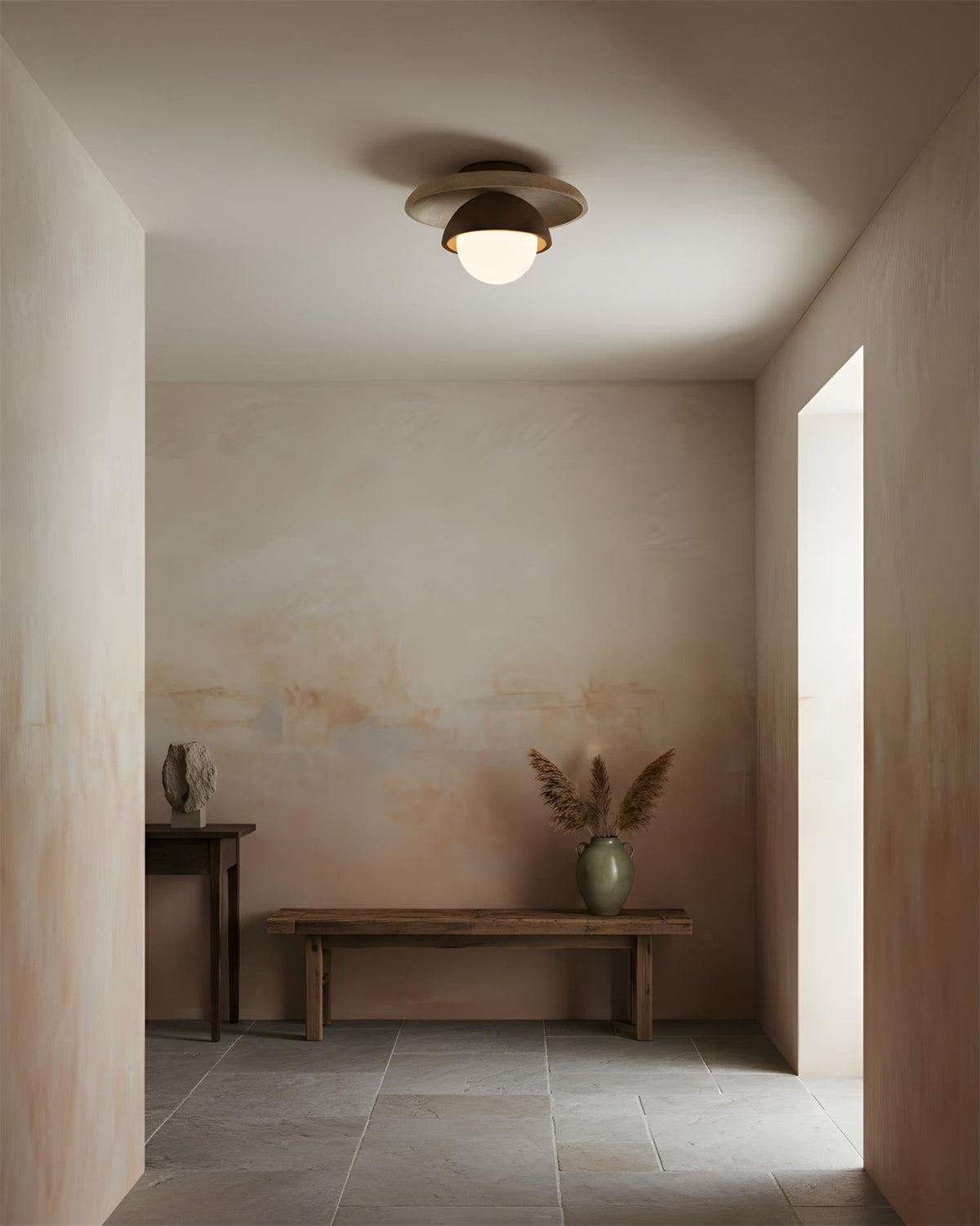 Cavara Travertine Ceiling Lamp — product view 4