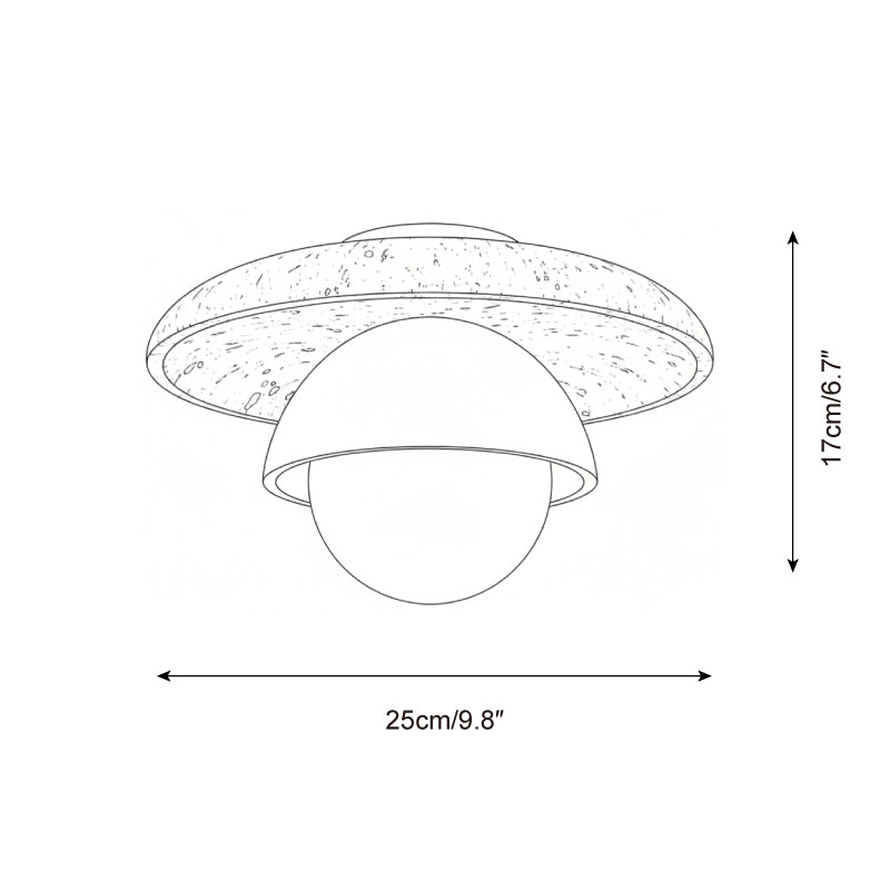 Cavara Travertine Ceiling Lamp — product view 5