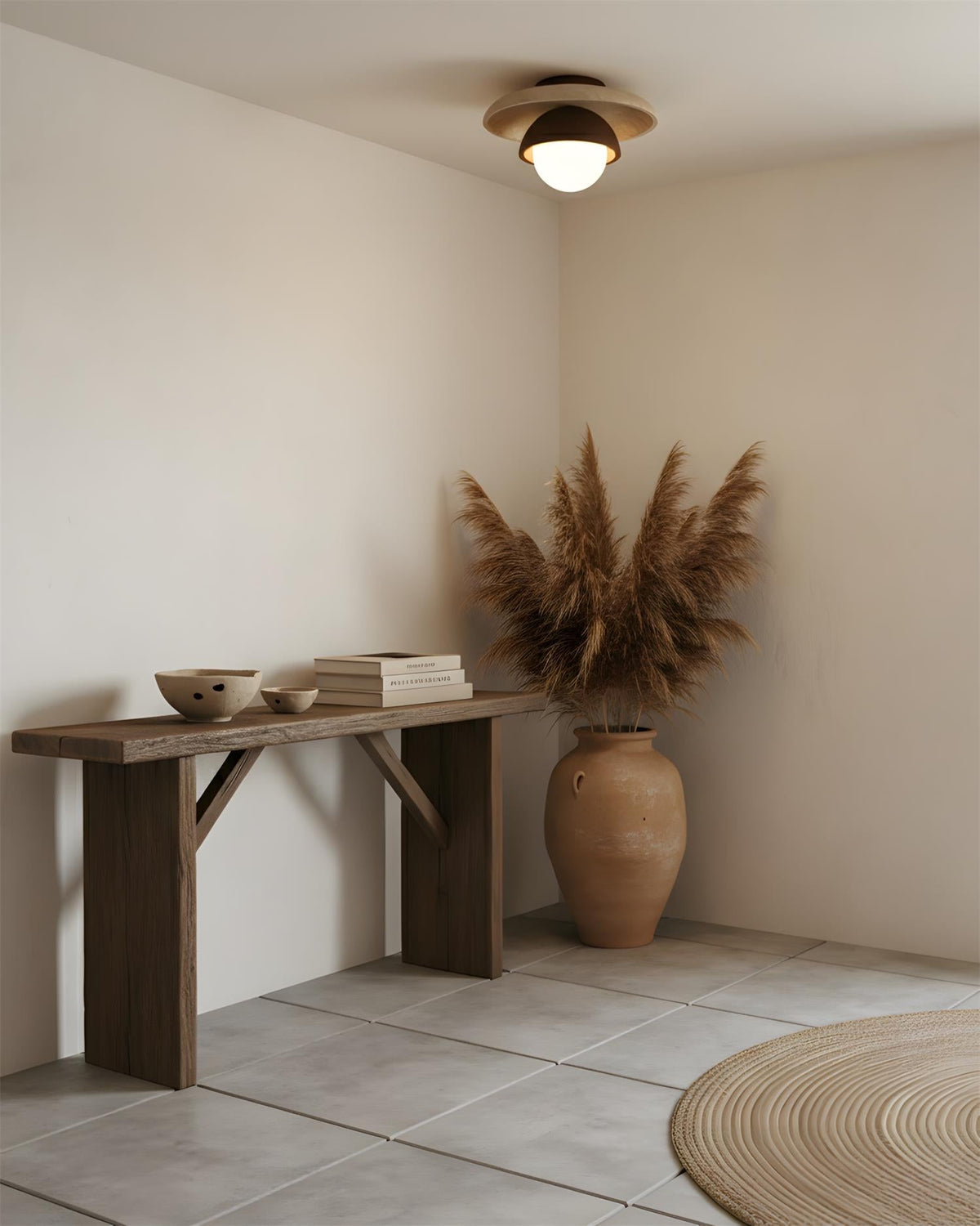Cavara Travertine Ceiling Lamp — product view 7