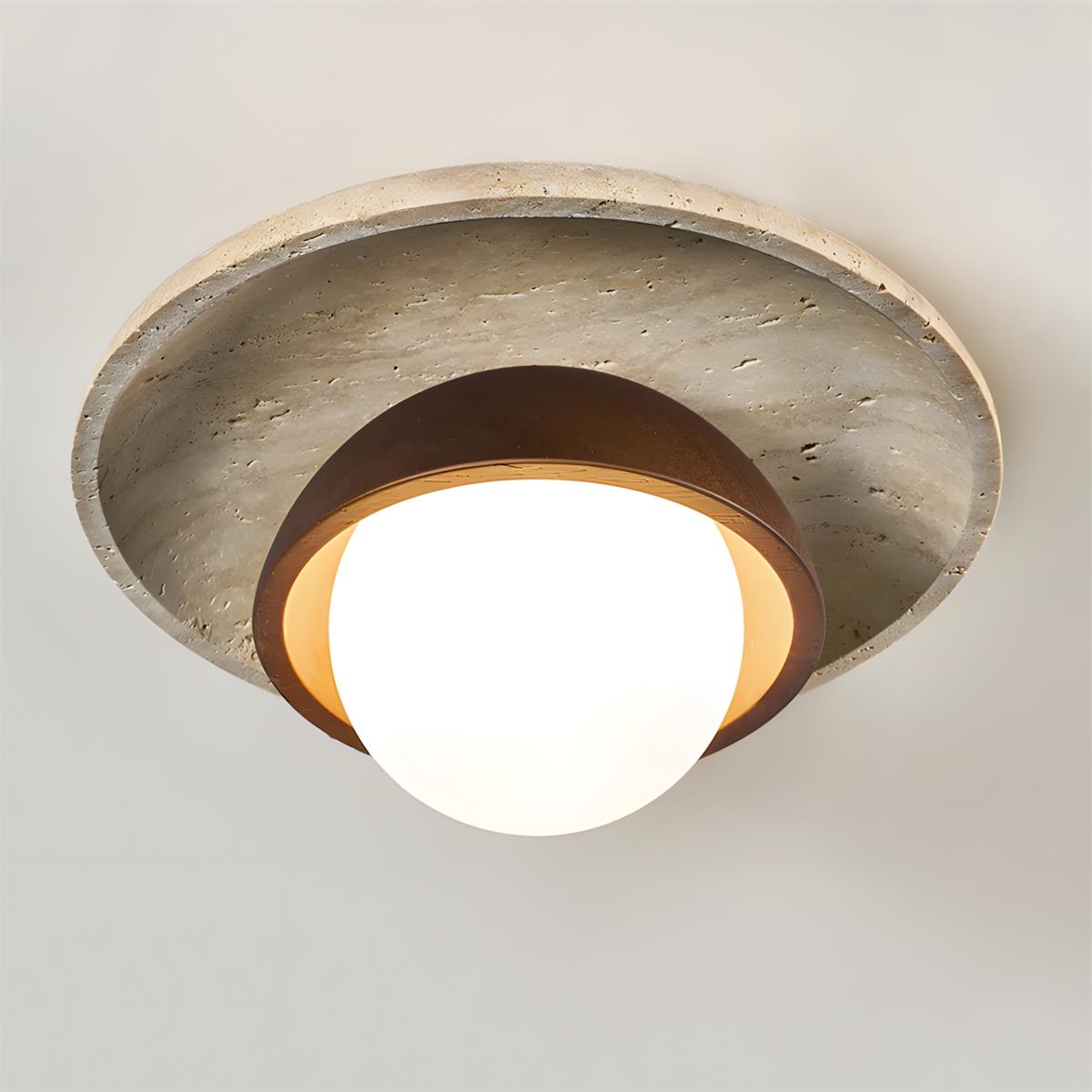 Cavara Travertine Ceiling Lamp — product view 12
