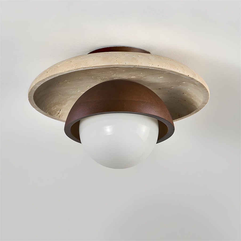 Cavara Travertine Ceiling Lamp — product view 13