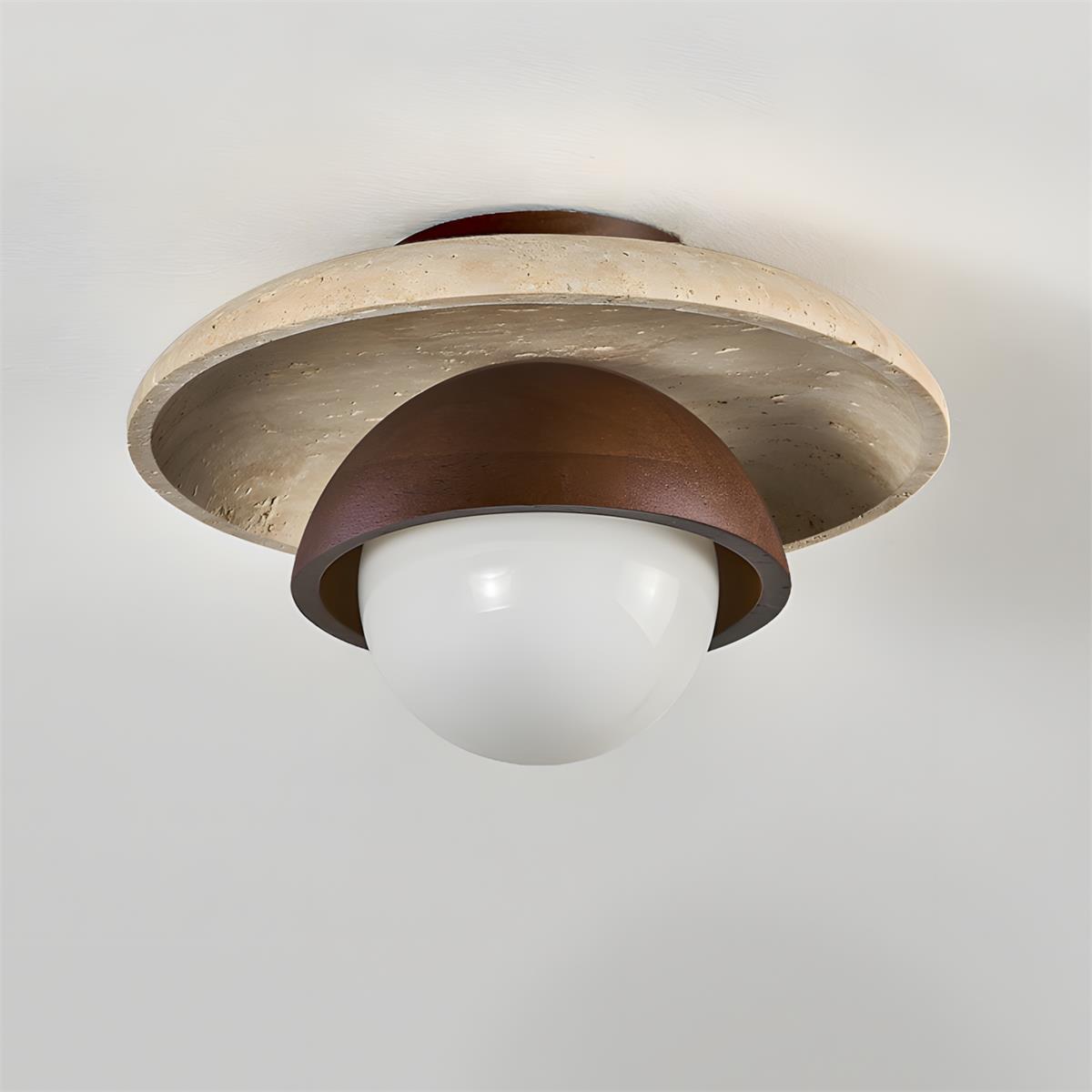 Cavara Travertine Ceiling Lamp — product view 13