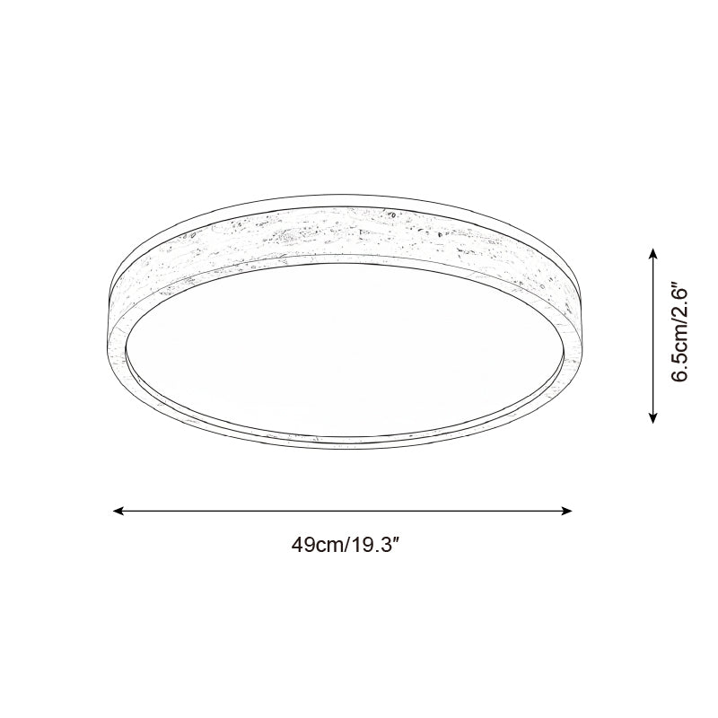Cirona Travertine Ceiling Lamp — product view 7