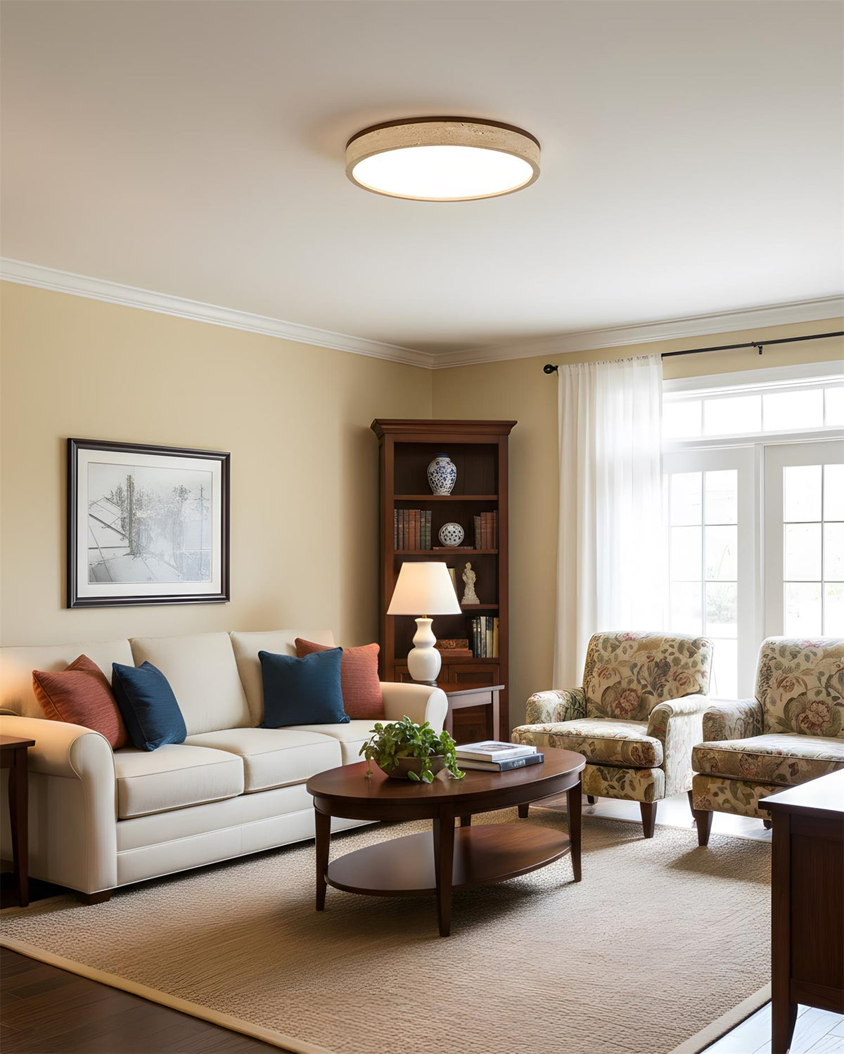 Cirona Travertine Ceiling Lamp — product view 12