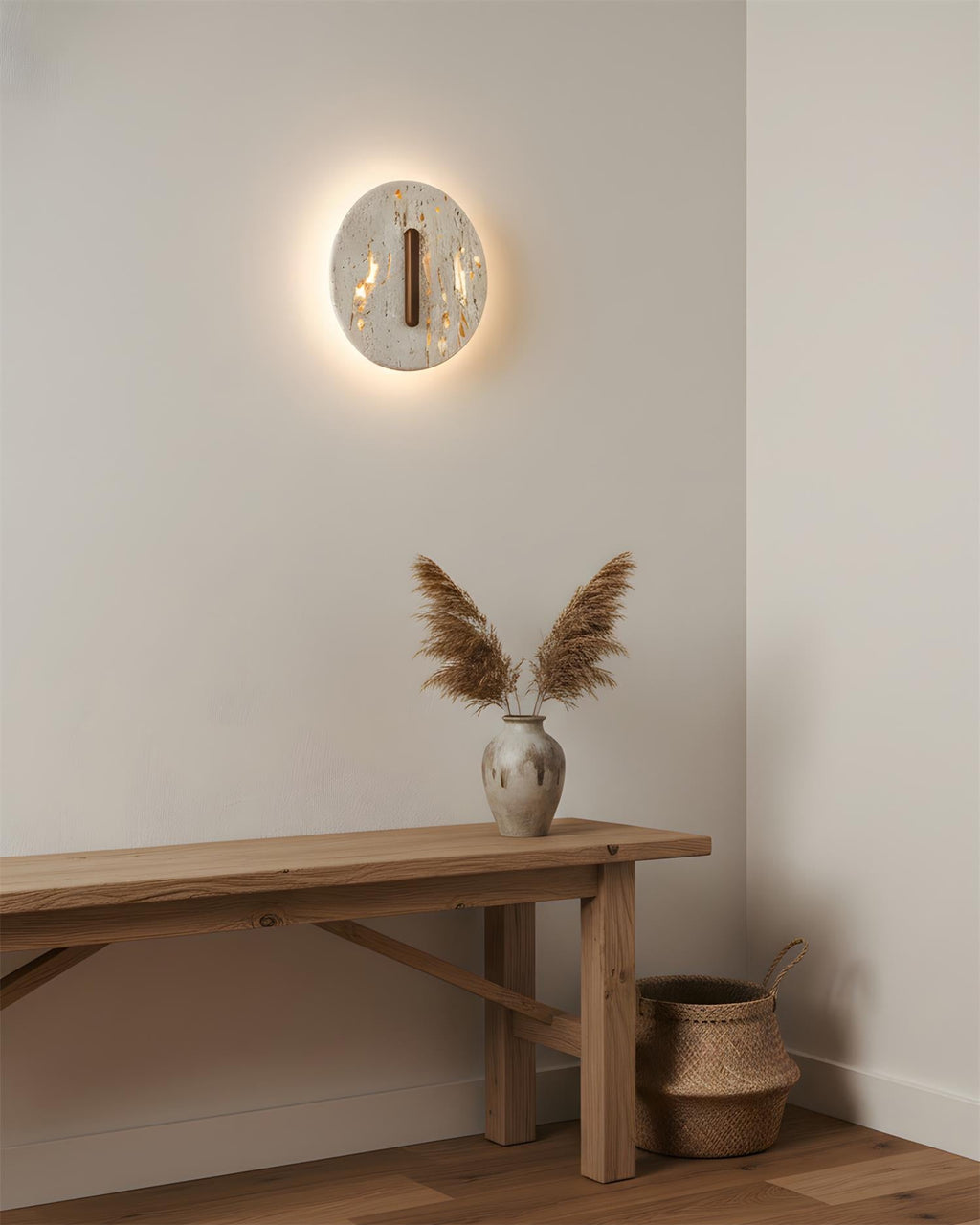 Olera Travertine Wall Lamp — product view 3