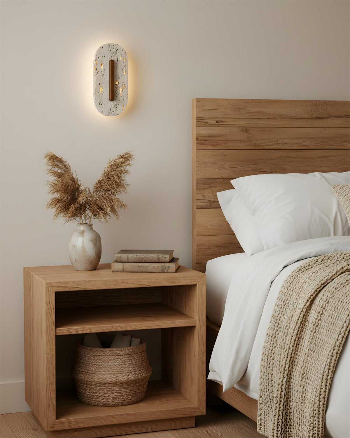Olera Travertine Wall Lamp — product view 4