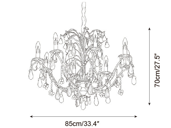 Vibranza Glass Chandelier — product detail 19