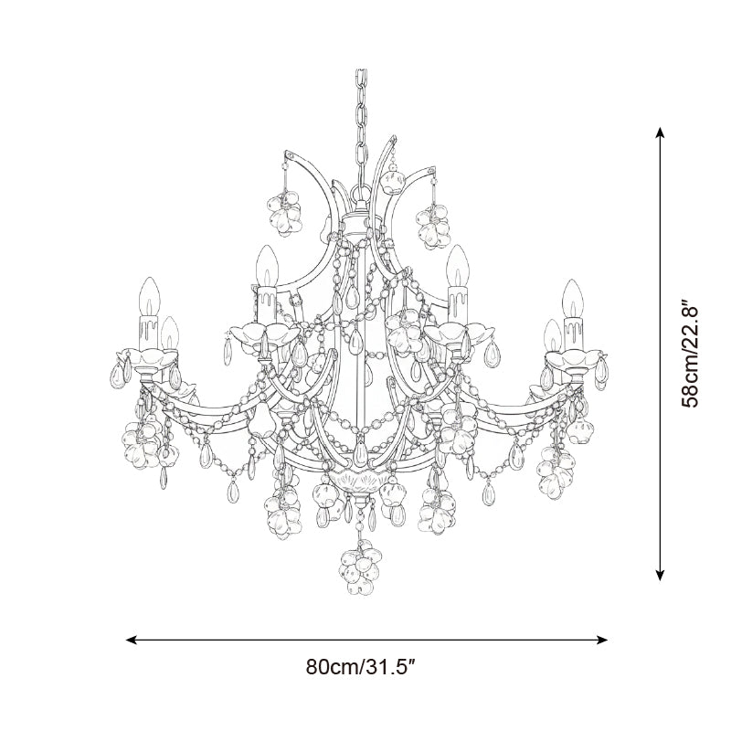 Beloria Glass Chandelier — product detail 16