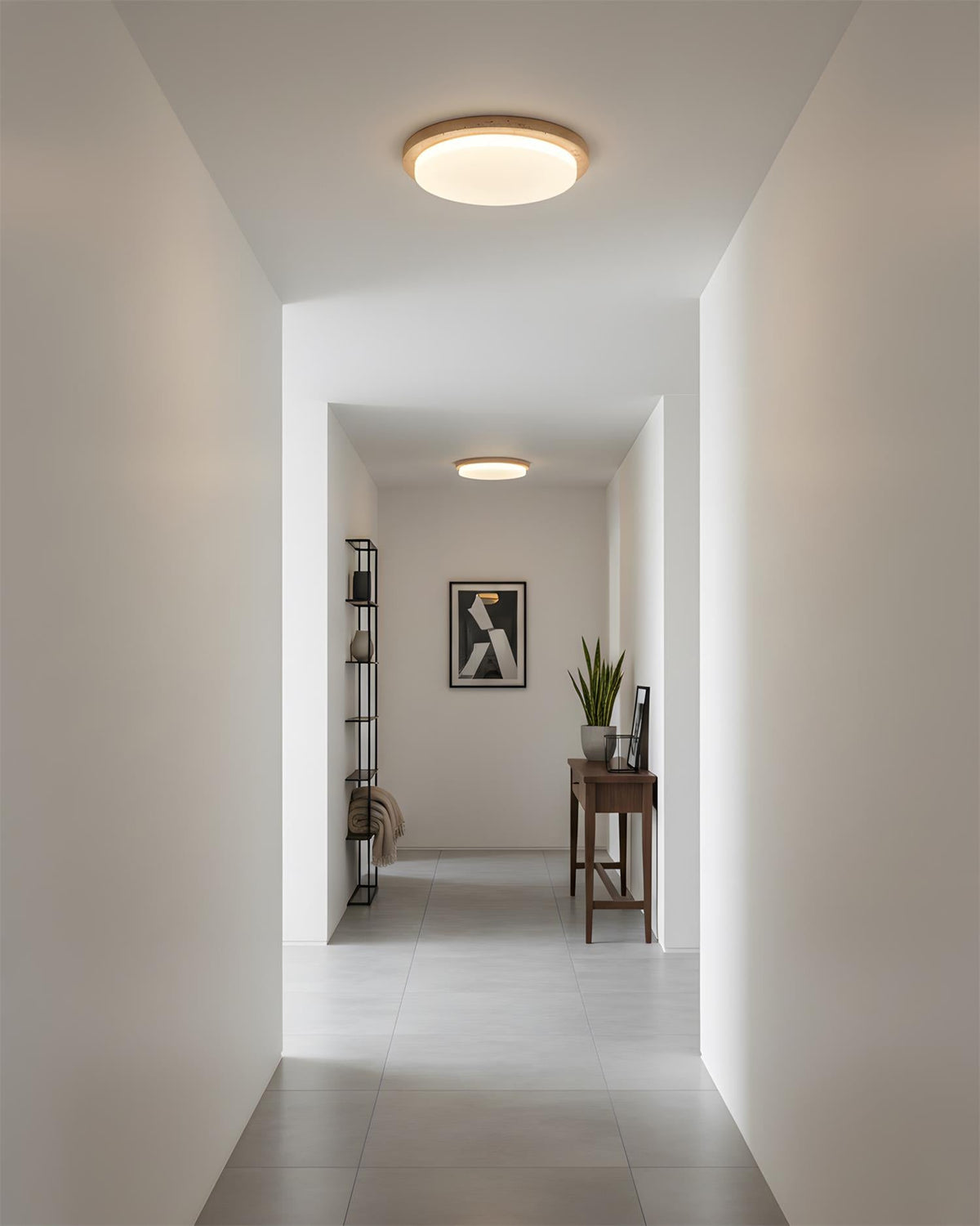 Lumara Travertine Ceiling Lamp — product view 4