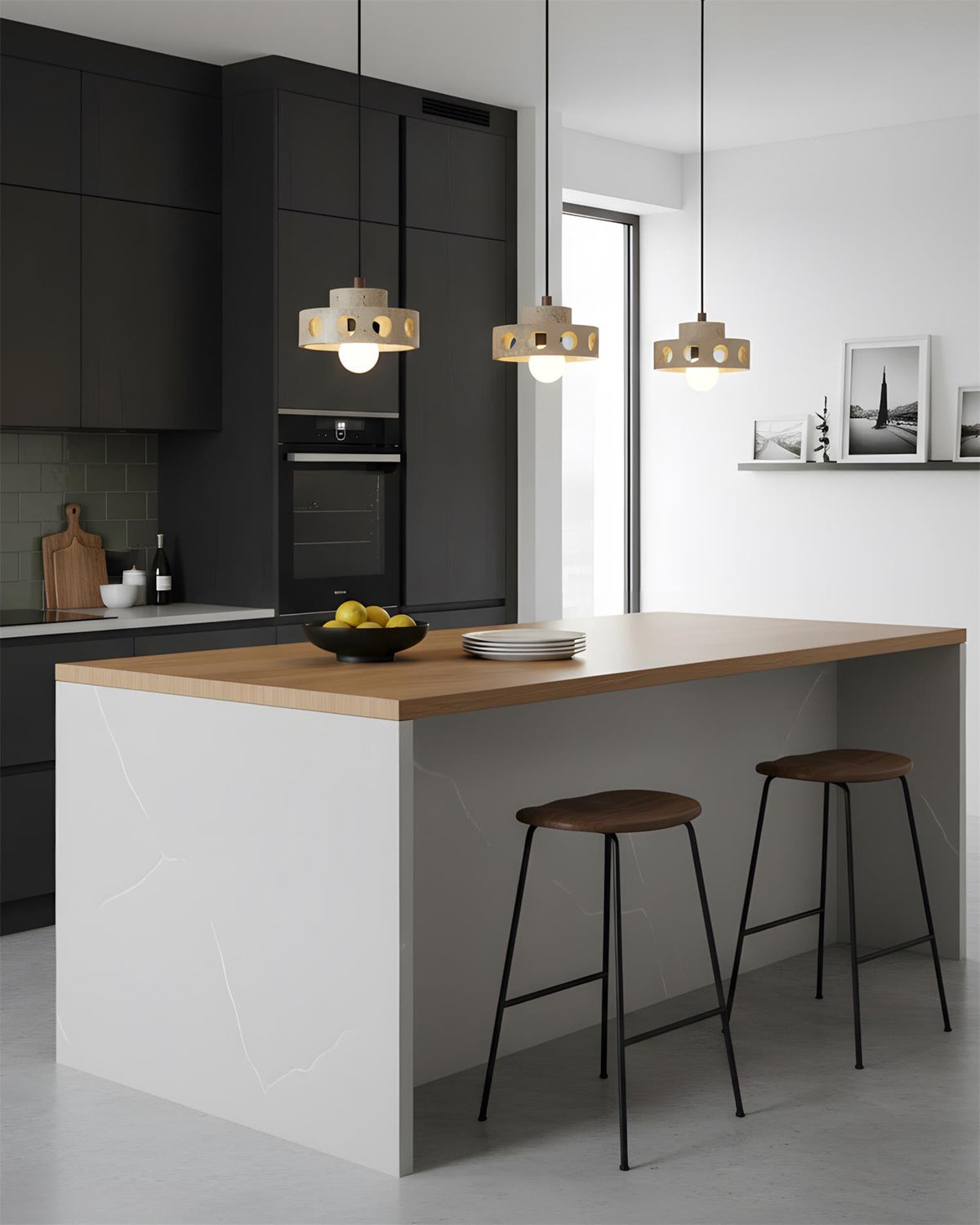 Moro Travertine Pendant Lamp — product view 3
