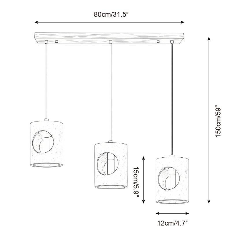 Mintra Travertine Pendant Lamp — product view 6