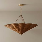 Gold & Natural Rattan