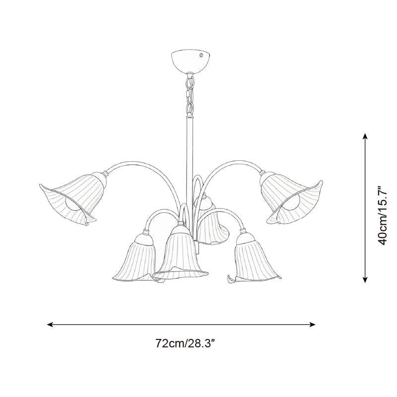 Vellina Petal Metal Chandelier — product view 5