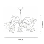 Vellina Petal Metal Chandelier — product view 7